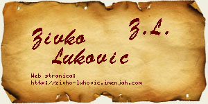Živko Luković vizit kartica
